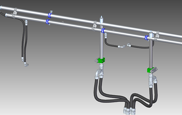 Liquid cooling system computer drawing