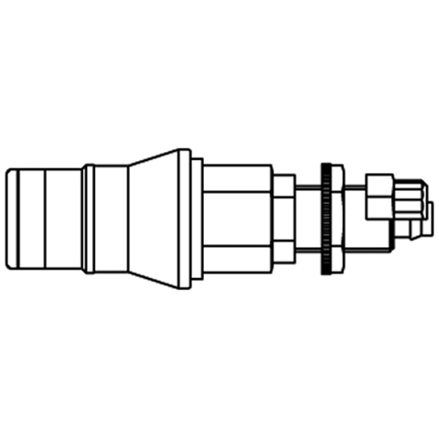 48830900 Snelkoppeling - Enkel Afsluitend - Schotbevestiging Snelkoppeling met enkelzijdige afsluiting gecodeerd - Rectukey. Het koppeling systeem is eenvoudig met een hand te bedienen De mechanische codering voorkomt 'verkeerde' aansluitingen en de kleurcodering maakt het ook visueel makkelijk herkenbaar welke koppeling bij welke nippel hoort, wanneer er meerdere snelkoppelingen aangesloten moeten worden.