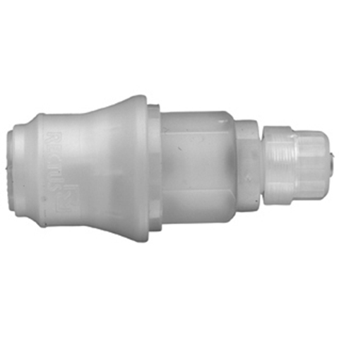 48960240 Coupling - Double Shut-off - Plastic Hose Connection Double shut-off quick coupler (KB serie) On the double shut-off systems, after disconnection, the flow stops both in the coupling and in the plug. The medium remains in the hose in both connecting lines, the pressure is held constant and will not be released.