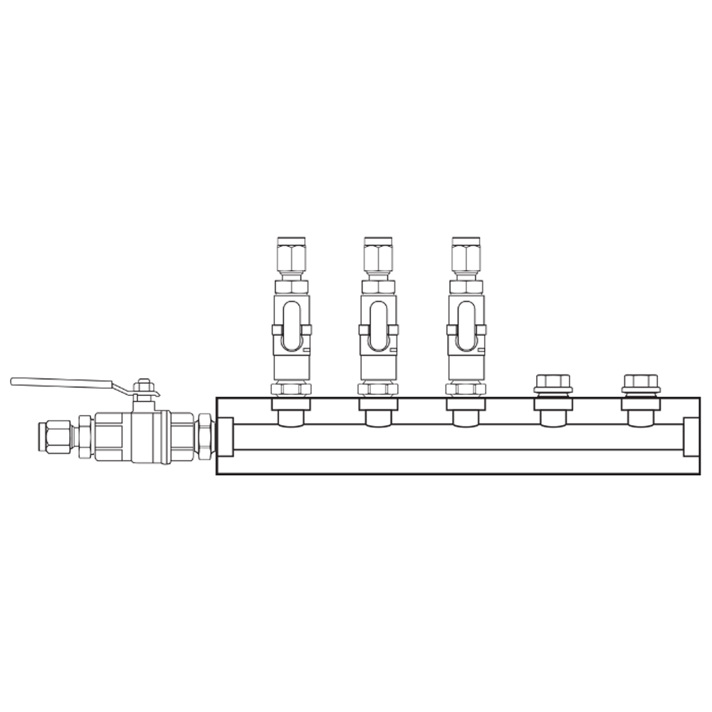 M1031120 Verdeelblokken Messing