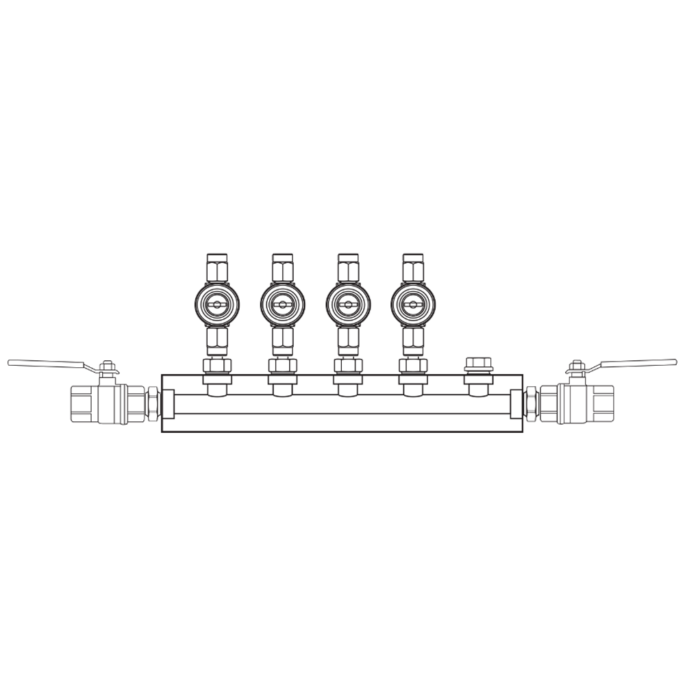 M1043012 Manifolds Brass