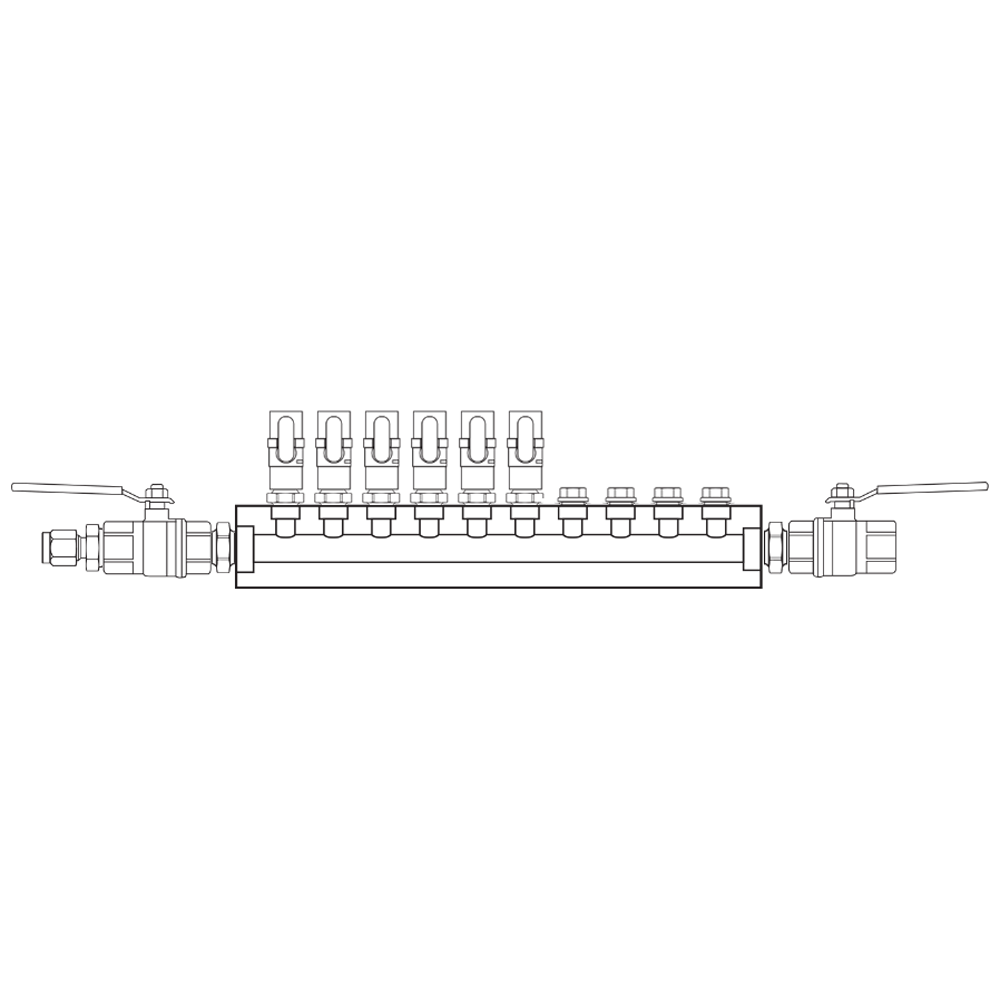 M1061022 Manifolds Brass