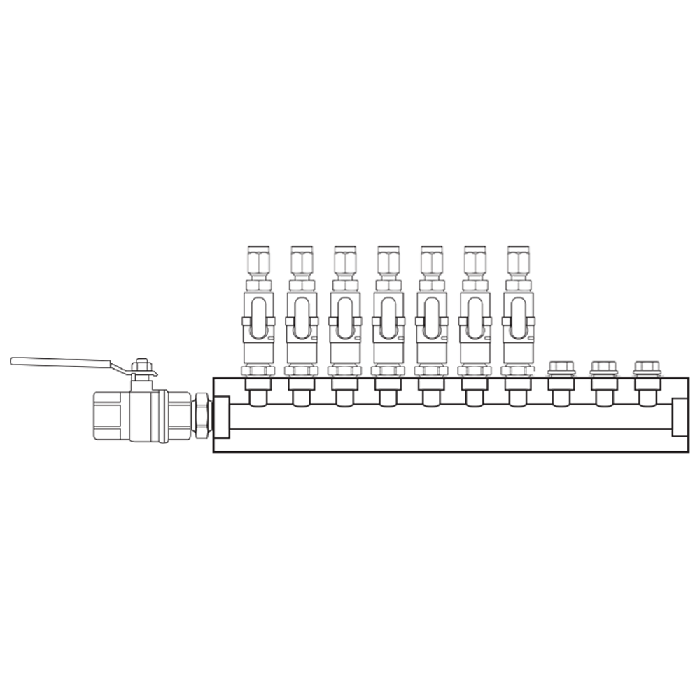 M1071110 Manifolds Brass