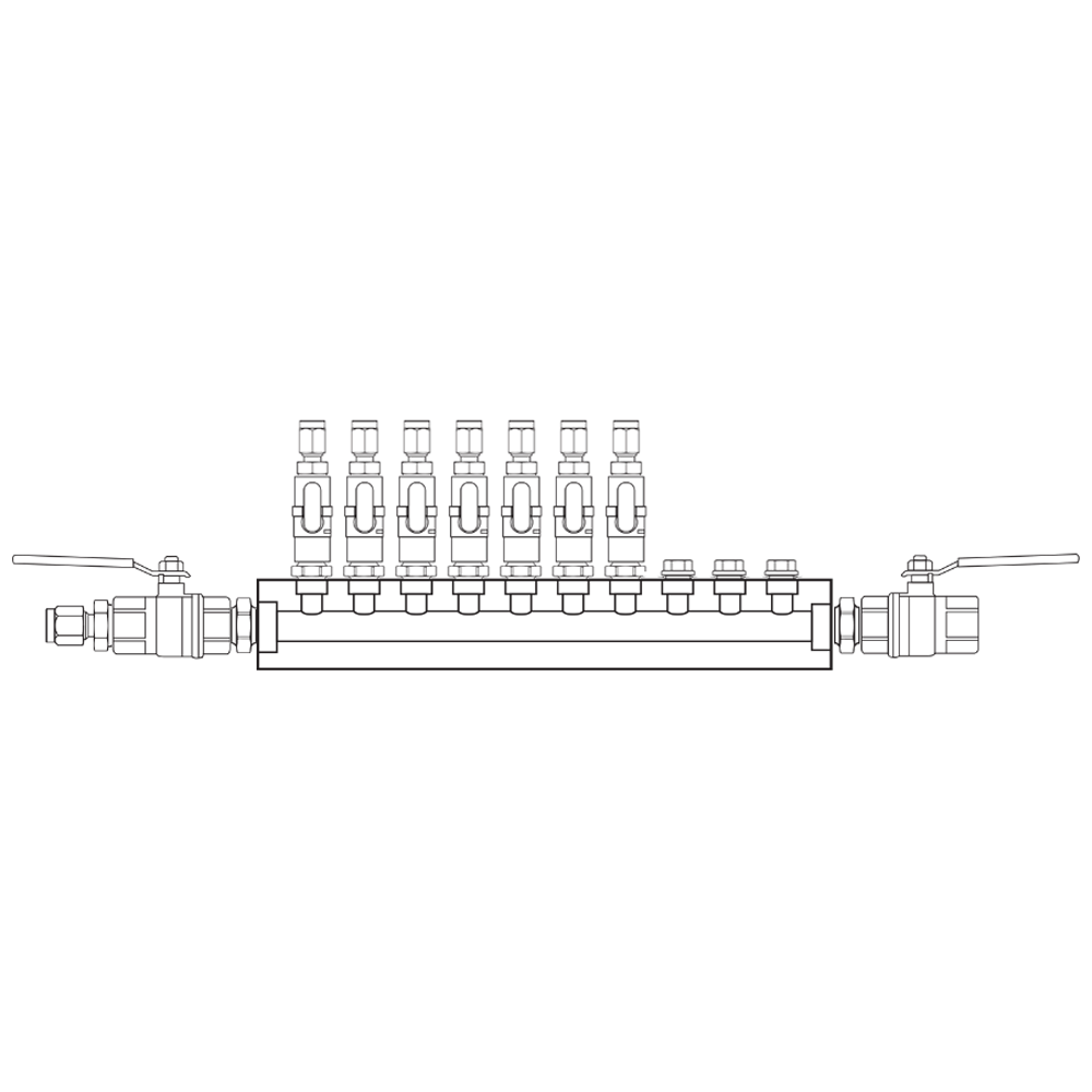 M1071222 Manifolds Brass