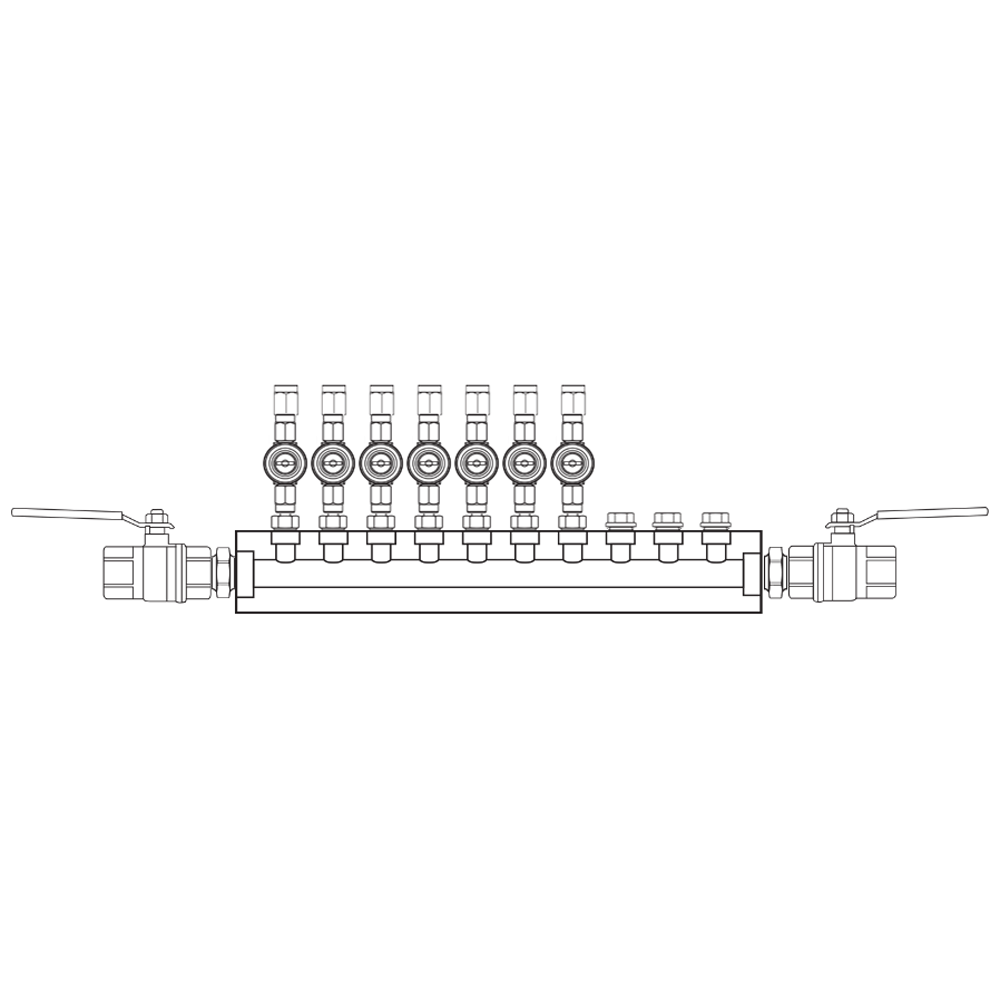 M1072012 Manifolds Brass