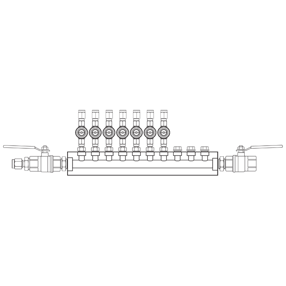 M1072022 Manifolds Brass