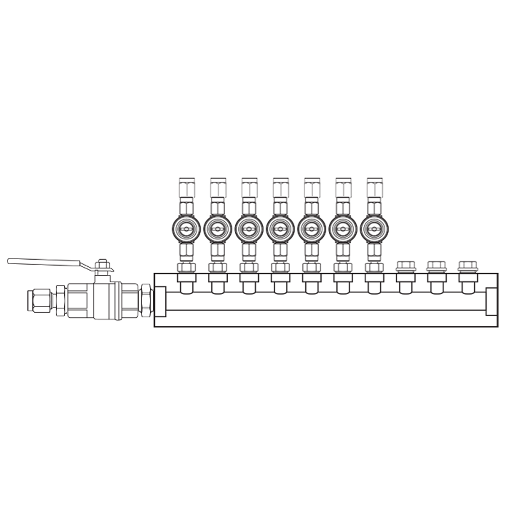 M1072040 Manifolds Brass