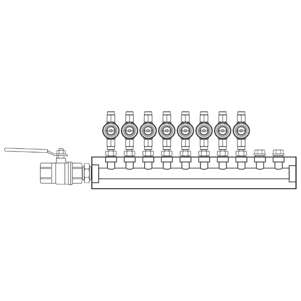 M1082010 Manifolds Brass