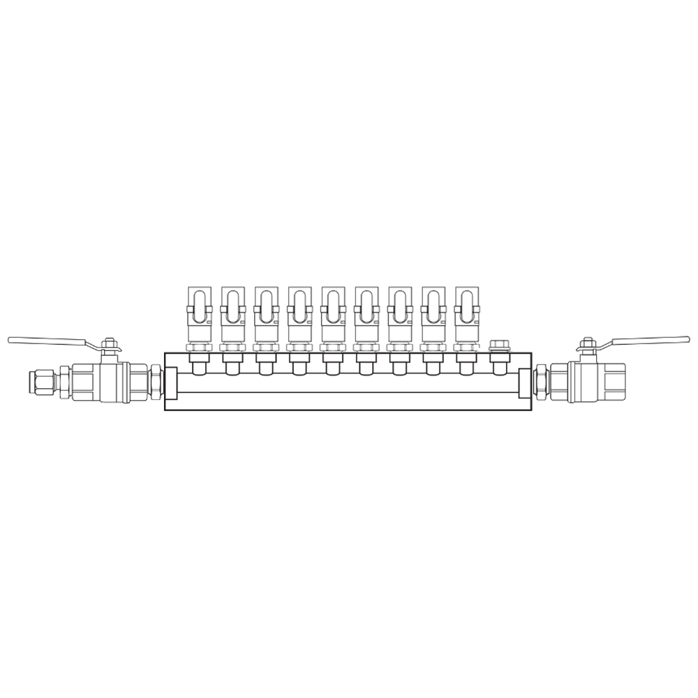 M1091022 Manifolds Brass