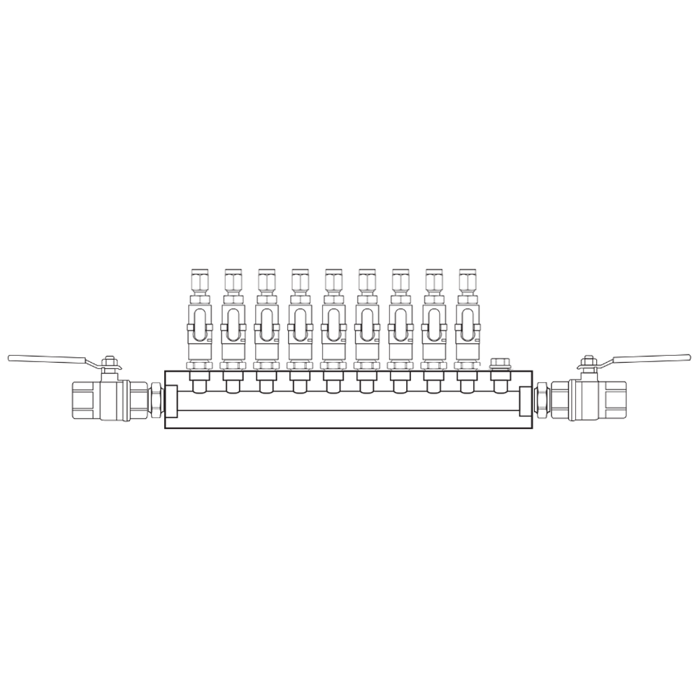 M1091112 Manifolds Brass