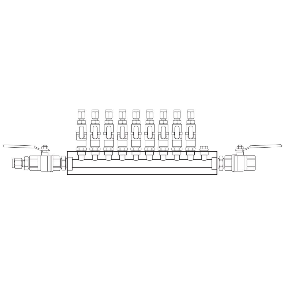 M1091222 Manifolds Brass