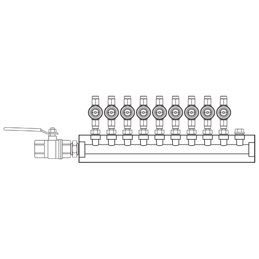 M1093010 Manifolds Brass