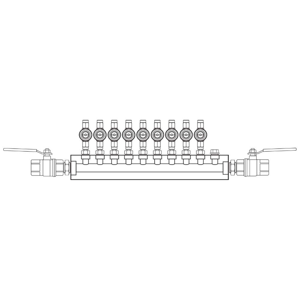 M1093012 Manifolds Brass