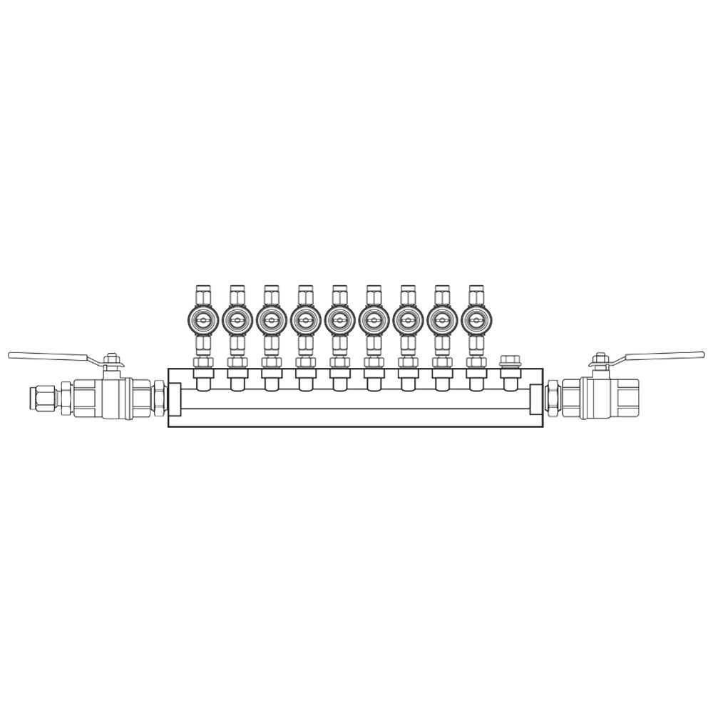 M1093032 Manifolds Brass