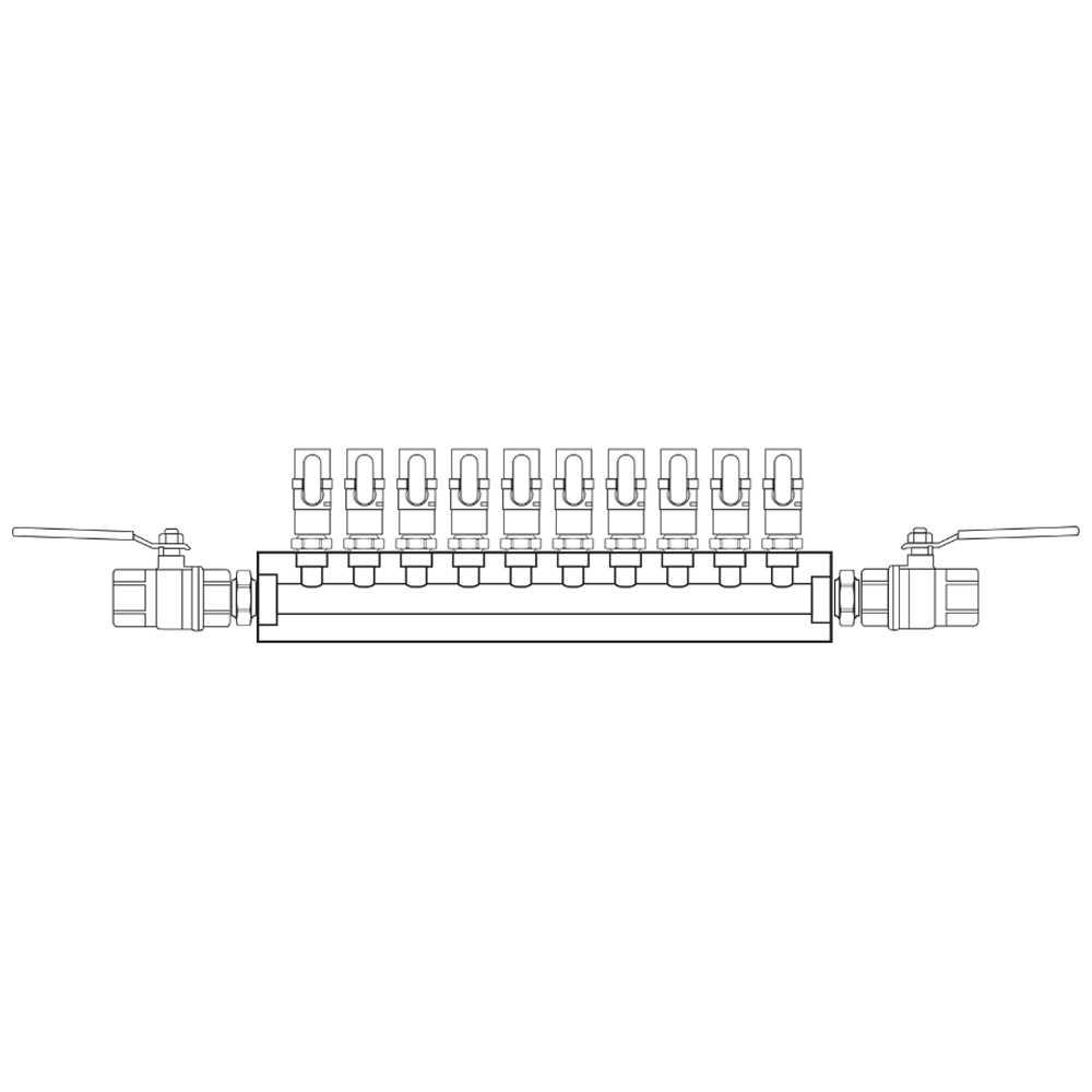 M1101012 Manifolds Brass