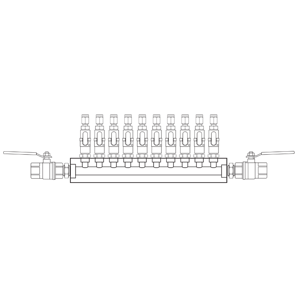 M1101112 Manifolds Brass