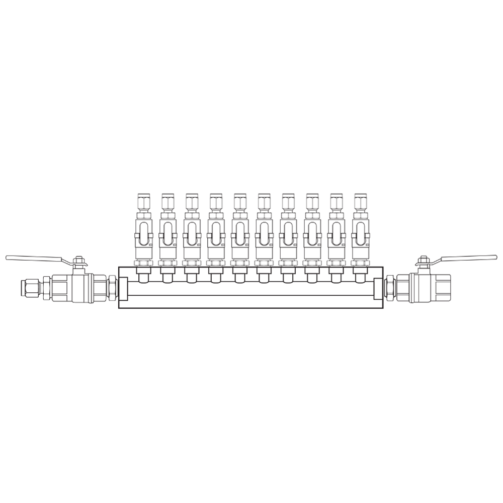 M1101352 Manifolds Brass