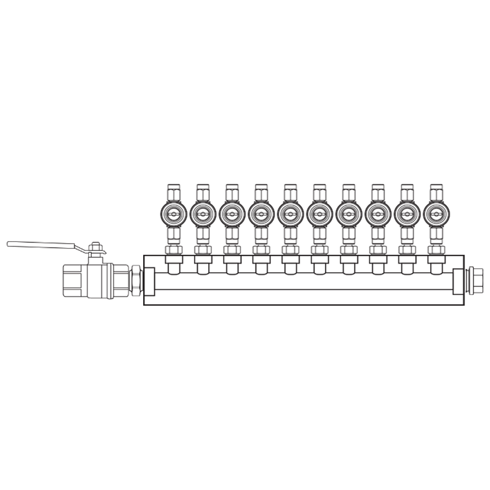 M1102011 Manifolds Brass