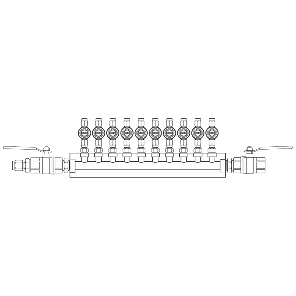 M1102052 Manifolds Brass