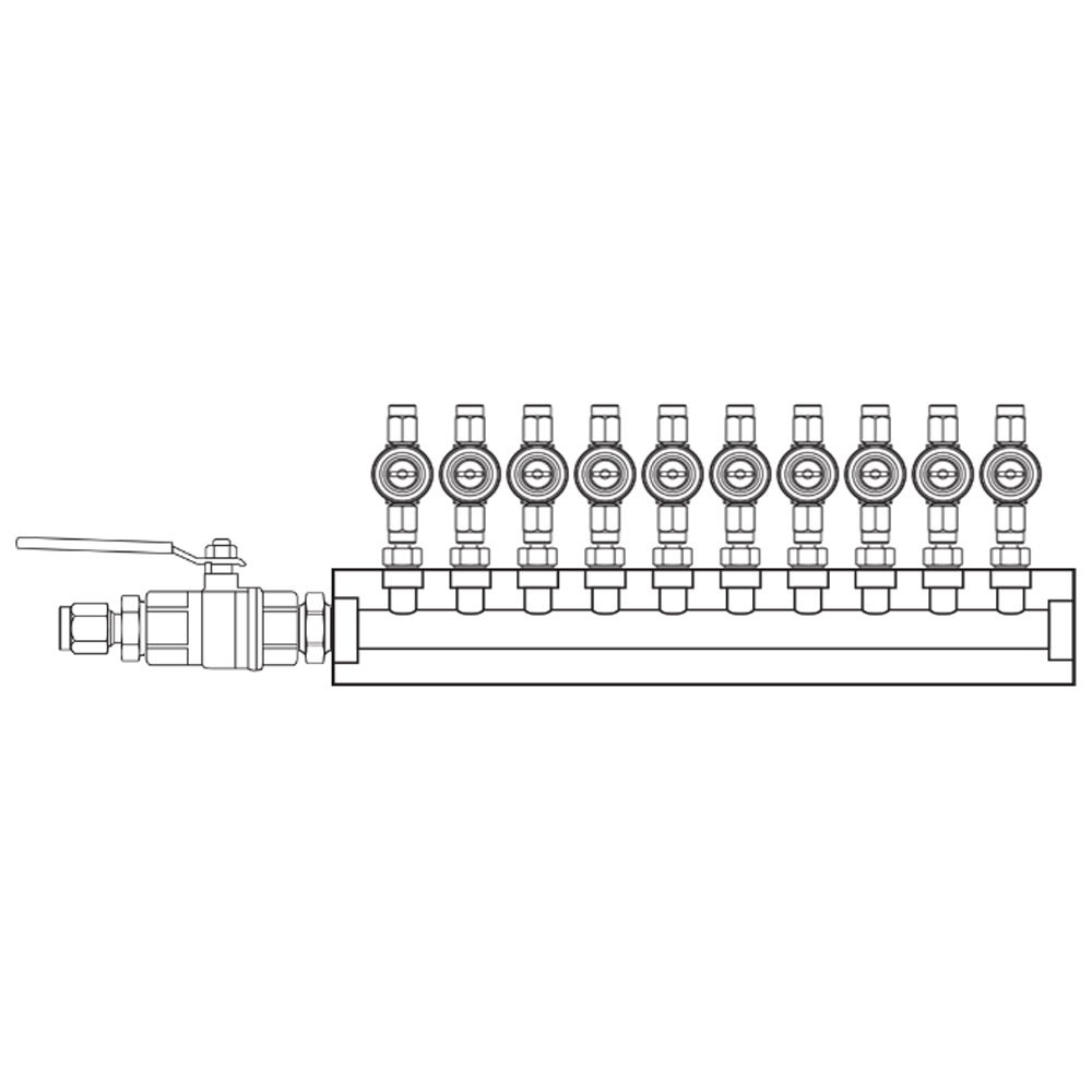 M1103040 Manifolds Brass