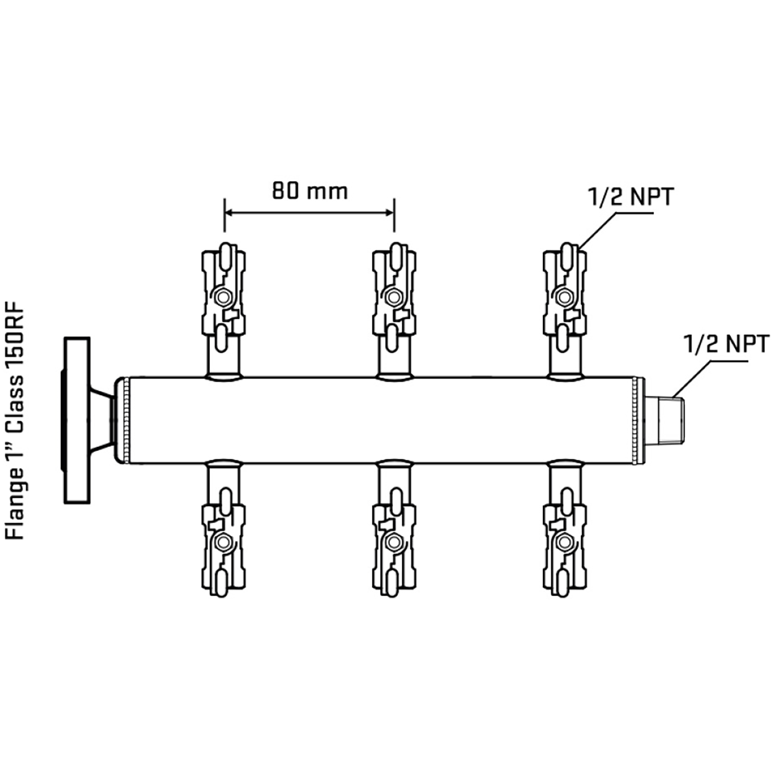 M506A010130 Manifolds Stainless Steel Double Sided