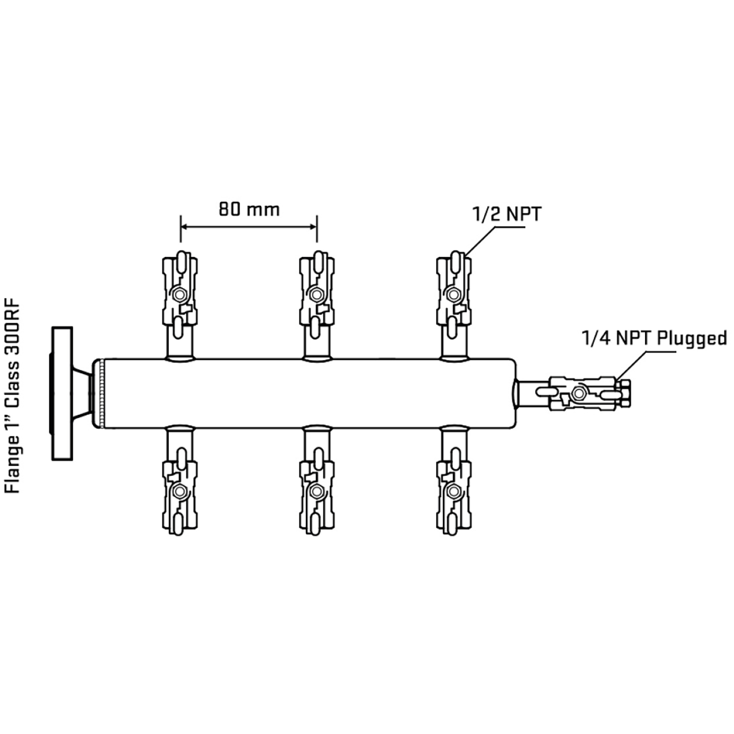 M506A010220 Manifolds Stainless Steel Double Sided