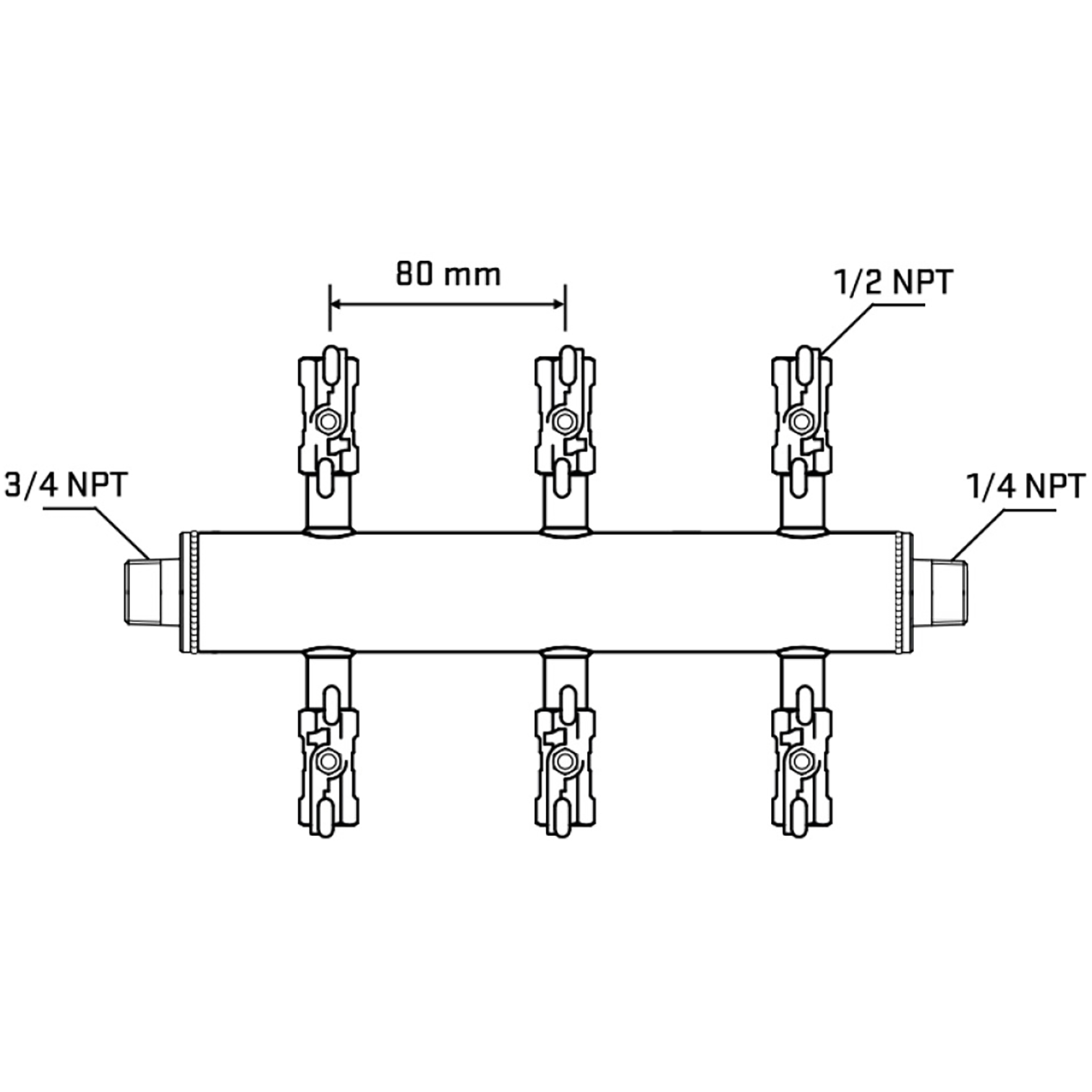 M506A010840 Manifolds Stainless Steel Double Sided