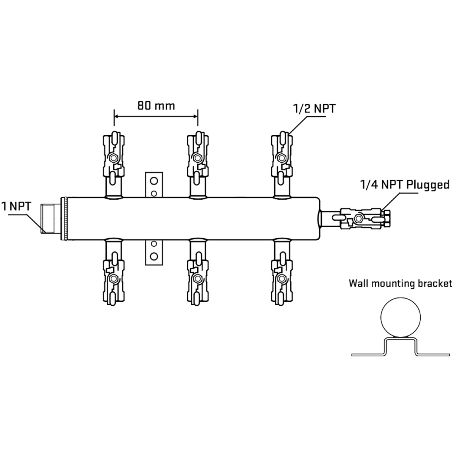 M506A011122 Manifolds Stainless Steel Double Sided