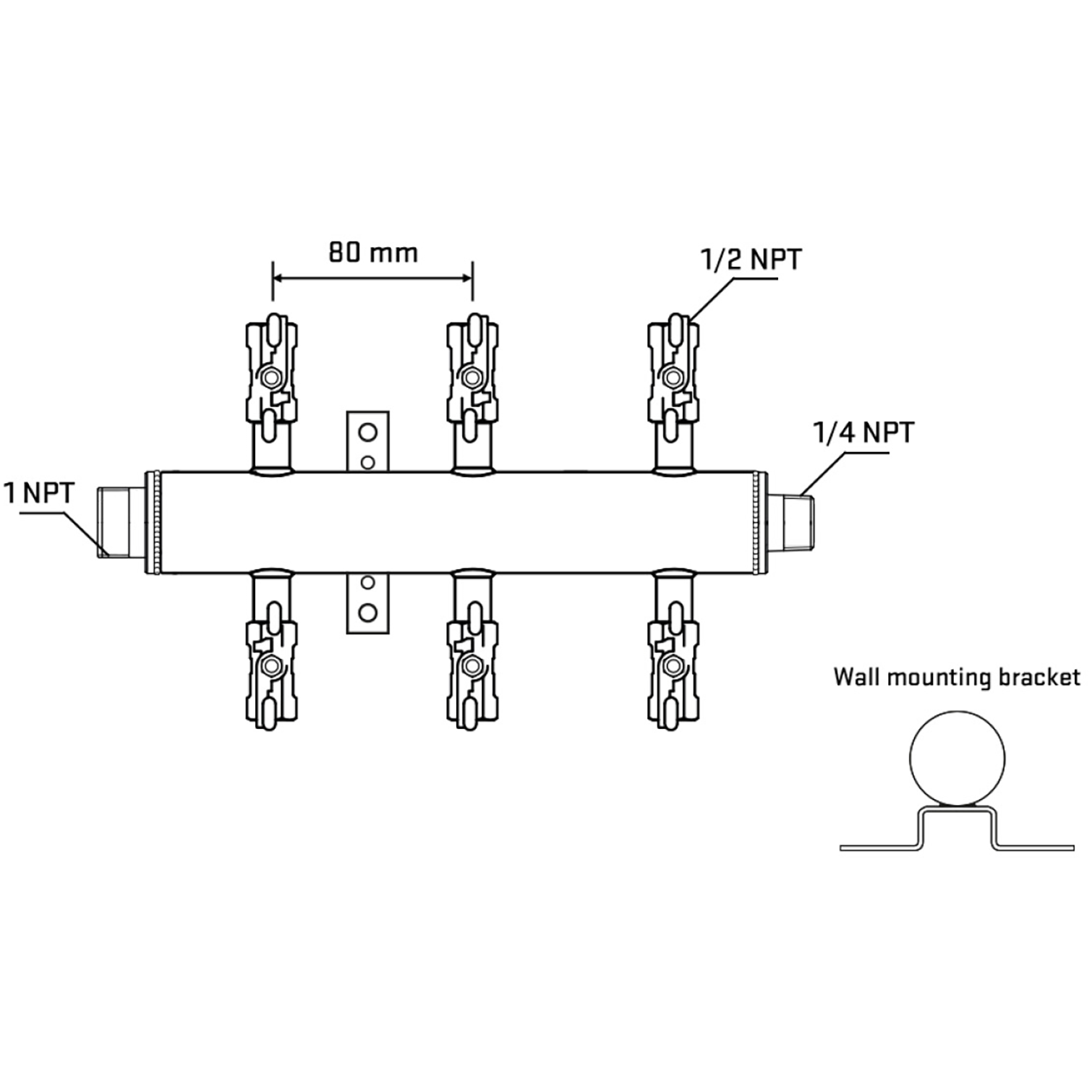 M506A011142 Manifolds Stainless Steel Double Sided