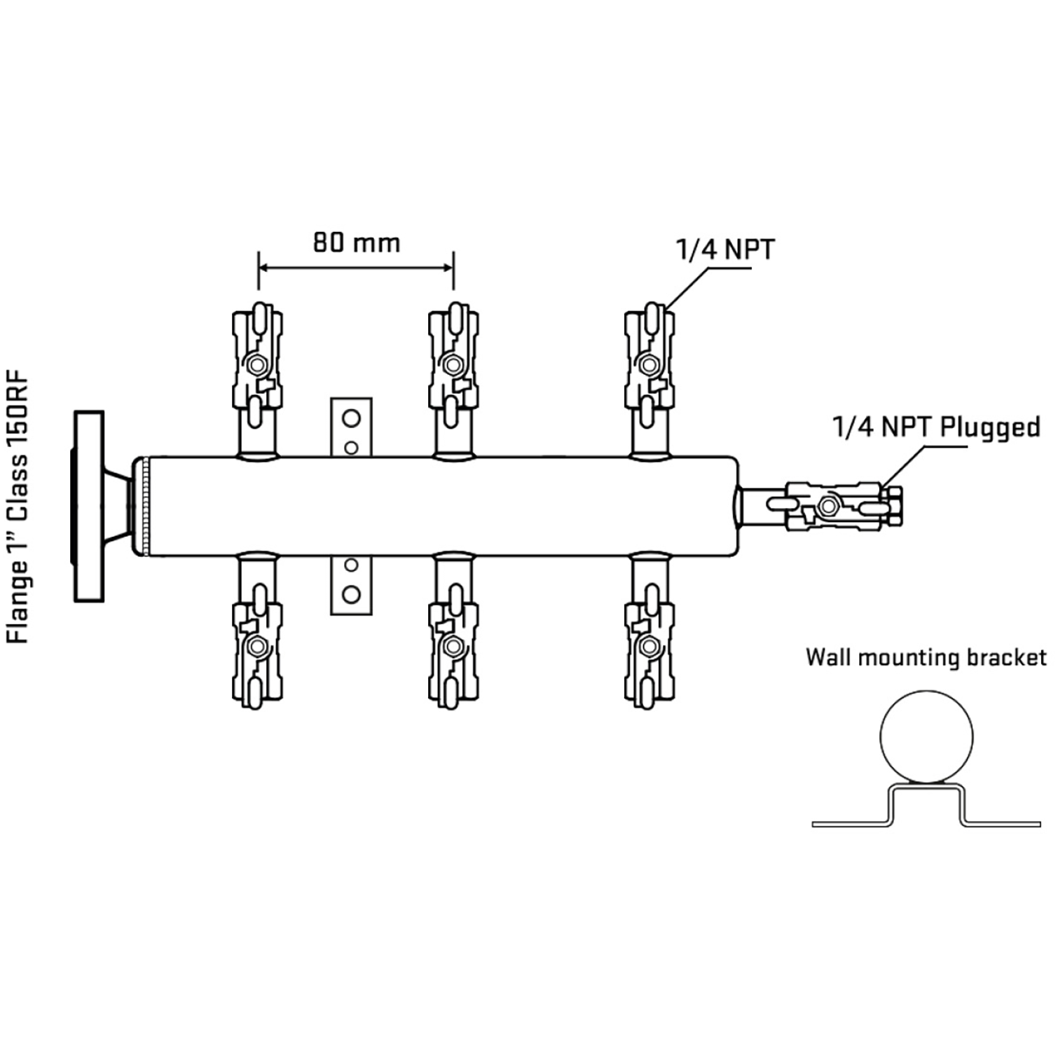 M506A020122 Manifolds Stainless Steel Double Sided