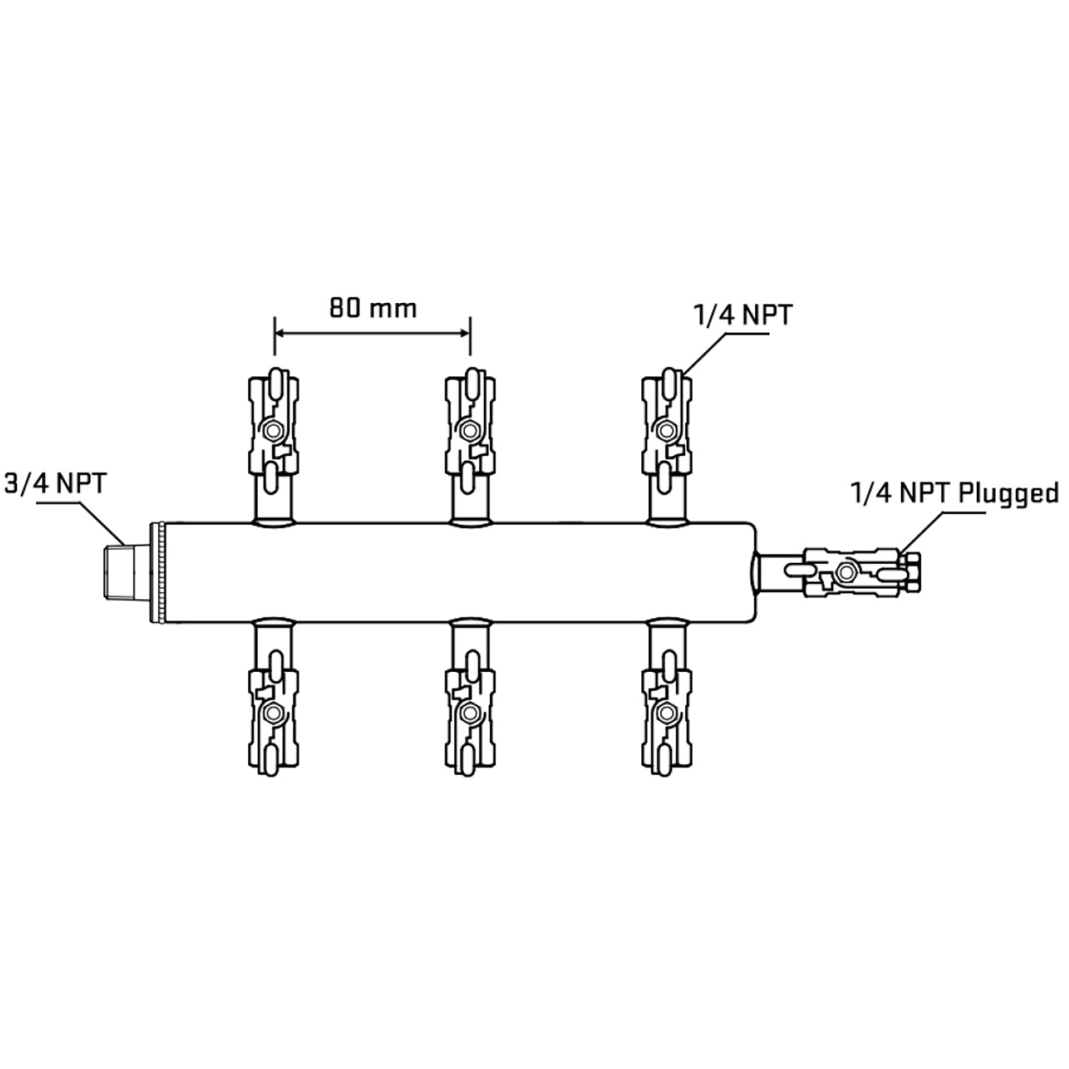 M506A020820 Manifolds Stainless Steel Double Sided