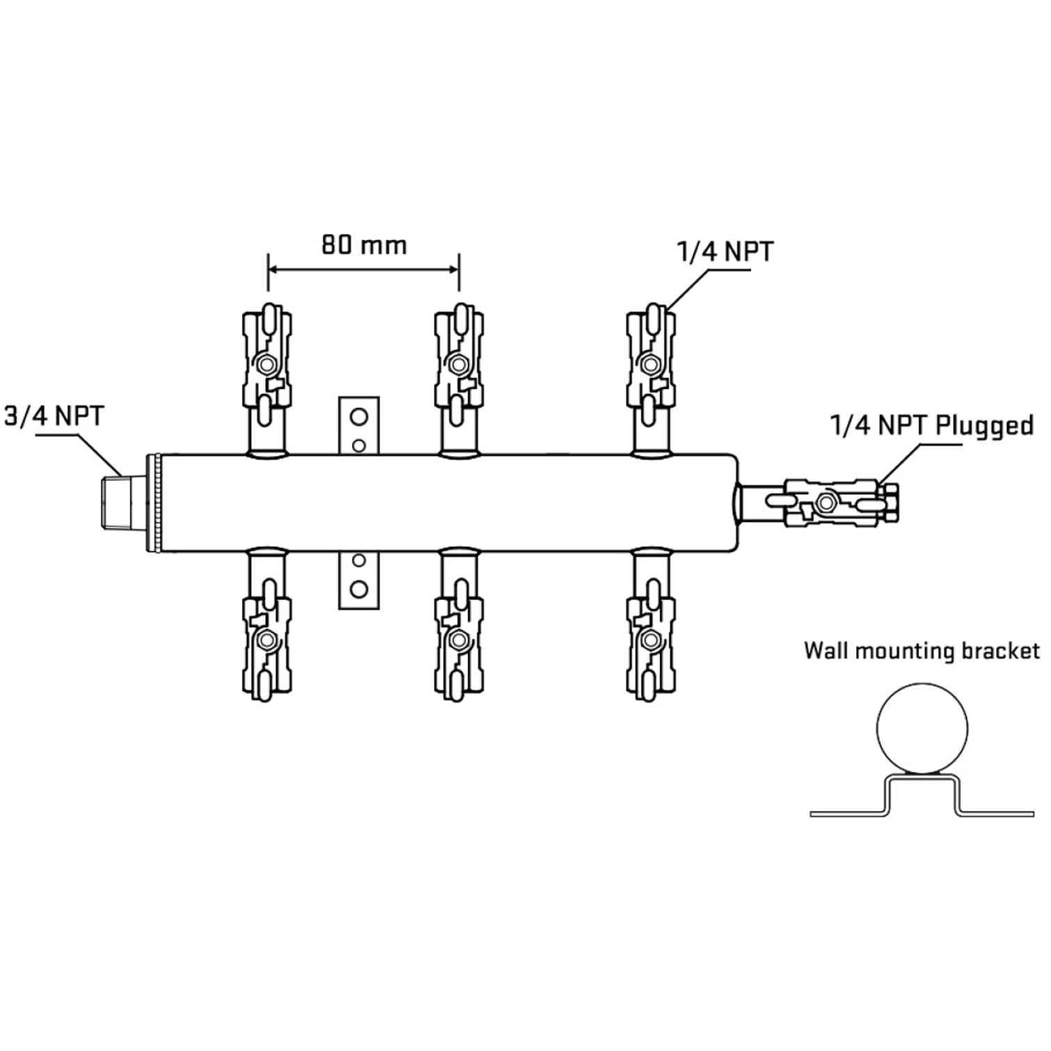 M506A020822 Manifolds Stainless Steel Double Sided