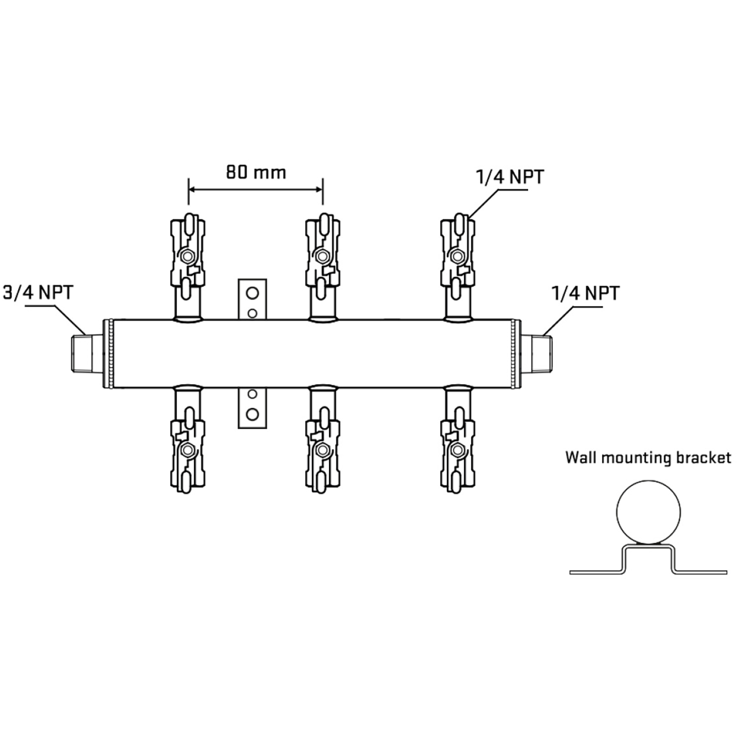 M506A020842 Manifolds Stainless Steel Double Sided