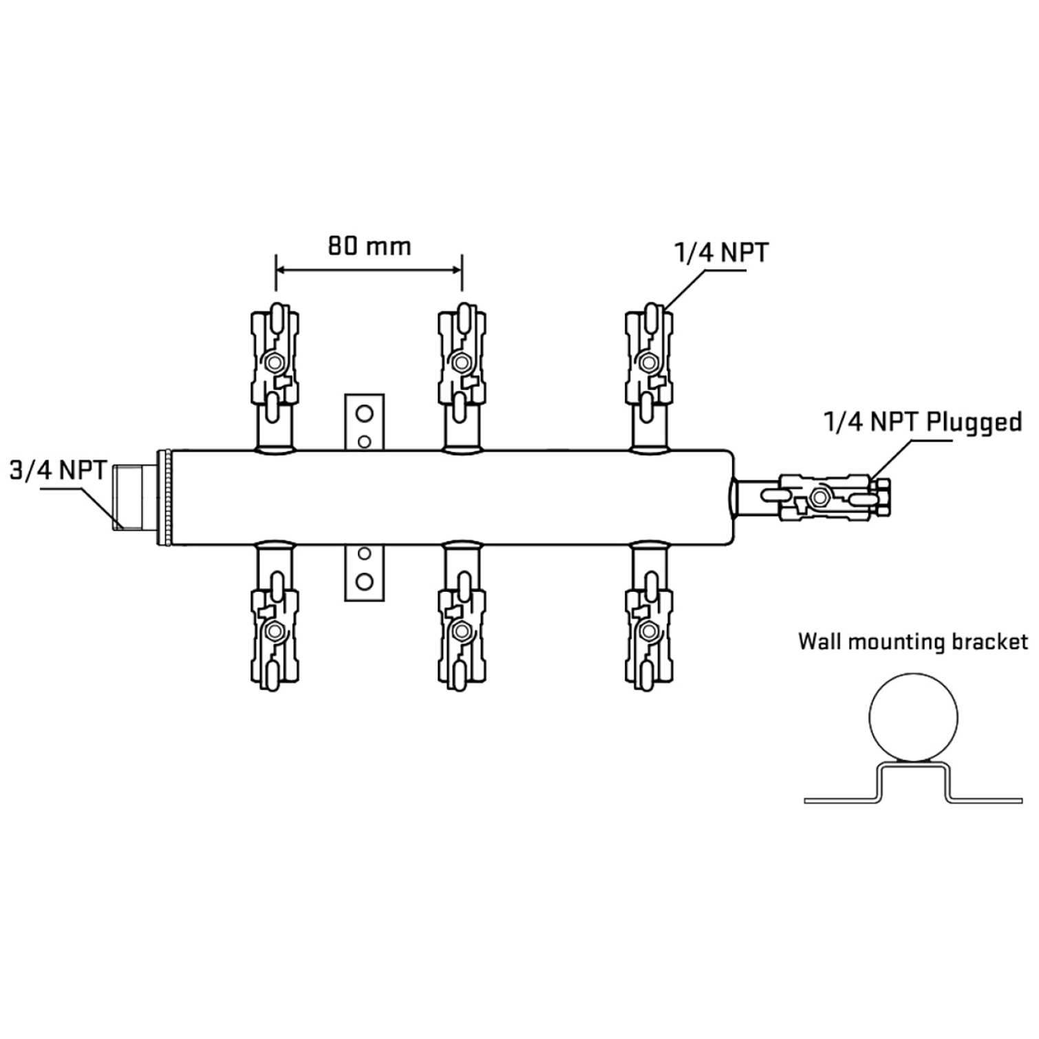 M506A021022 Manifolds Stainless Steel Double Sided