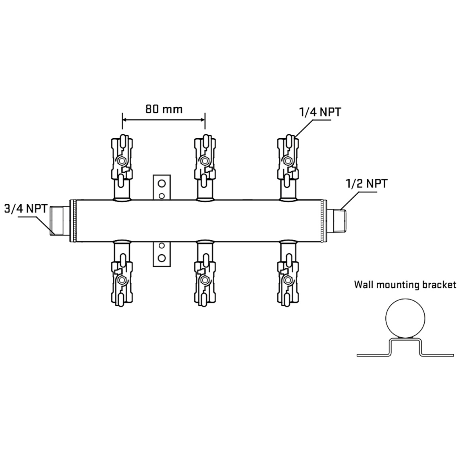 M506A021032 Manifolds Stainless Steel Double Sided