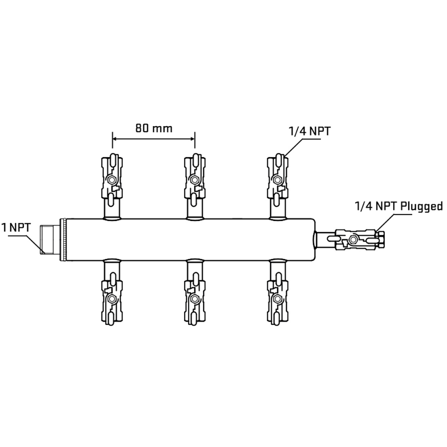 M506A021120 Manifolds Stainless Steel Double Sided