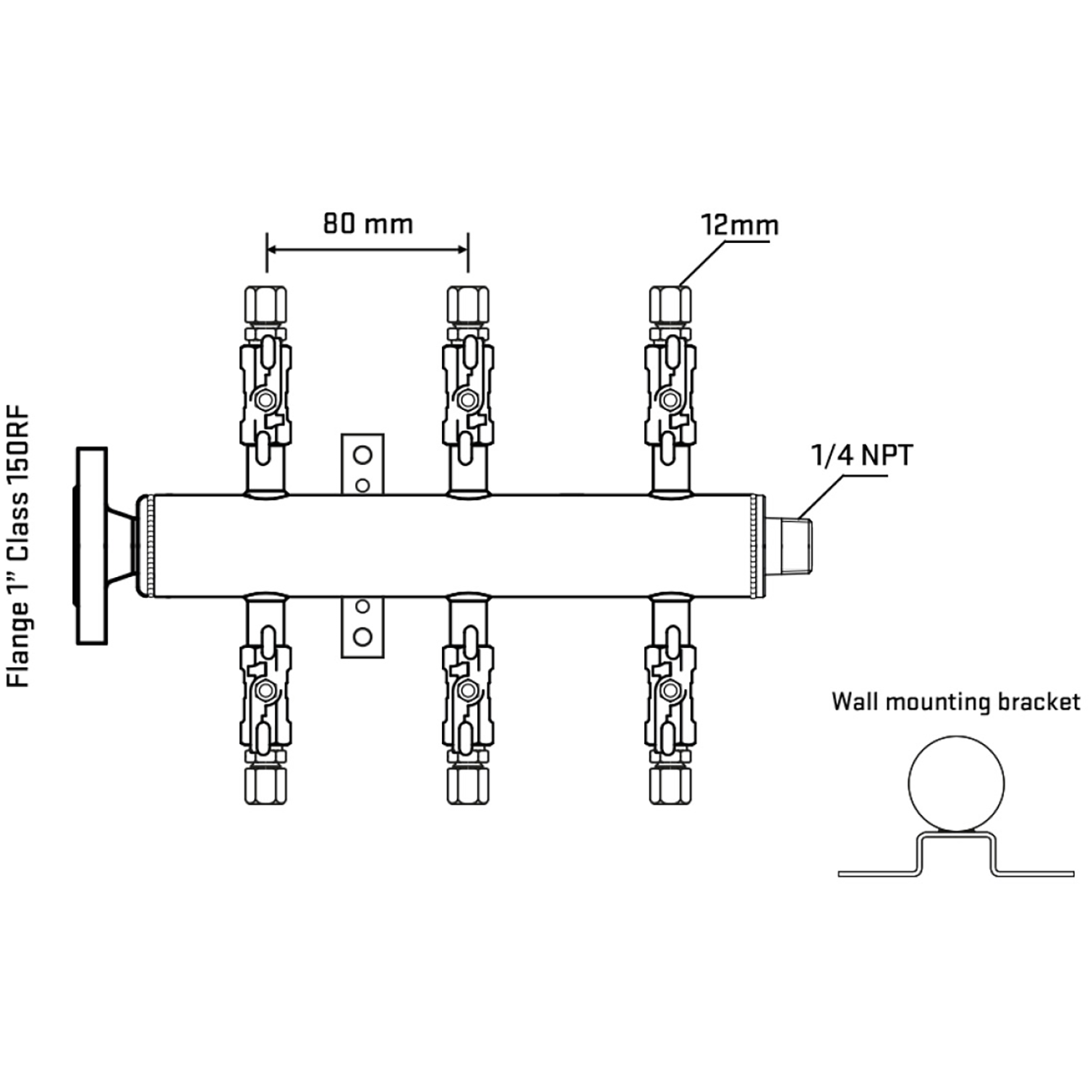 M506A030142 Manifolds Stainless Steel Double Sided