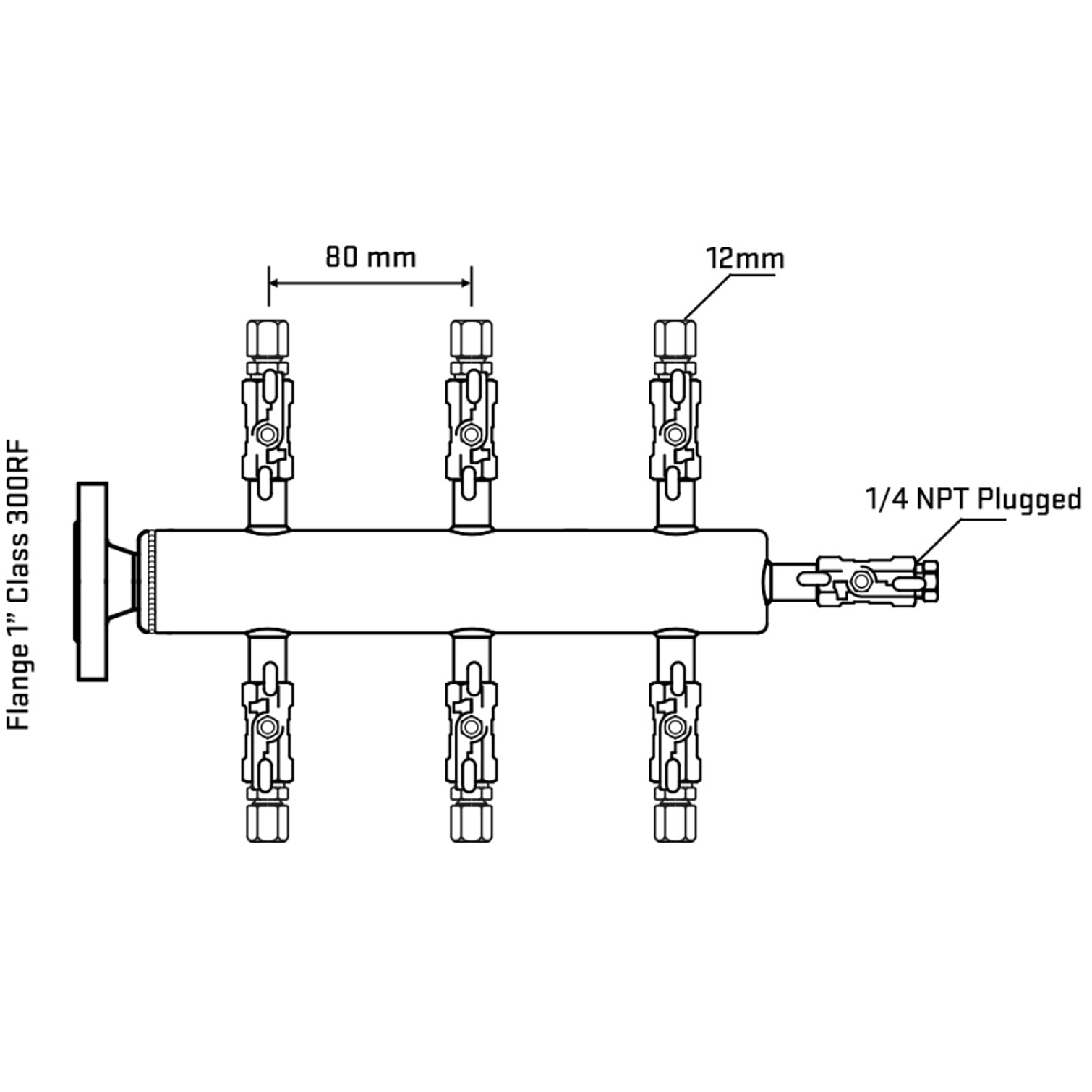 M506A030220 Manifolds Stainless Steel Double Sided