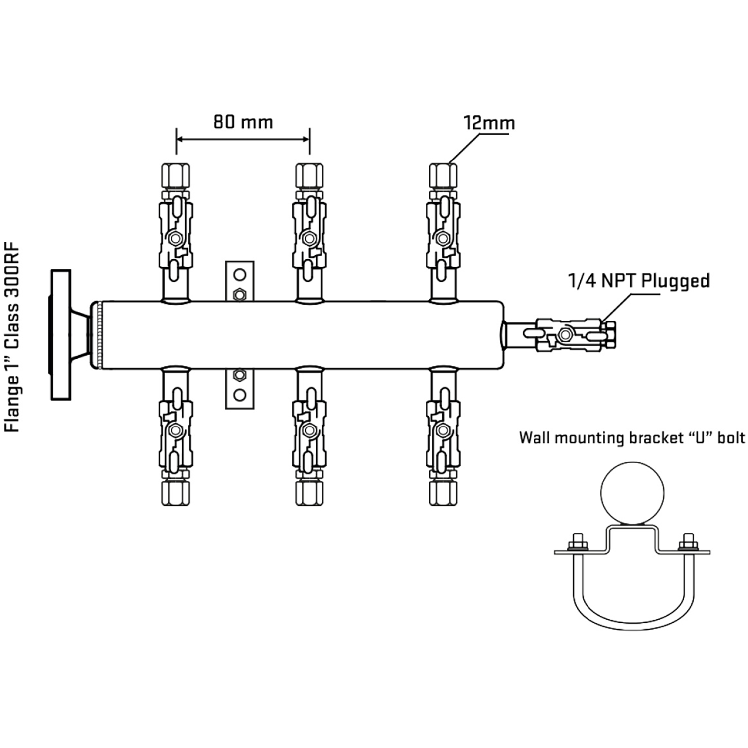 M506A030221 Manifolds Stainless Steel Double Sided