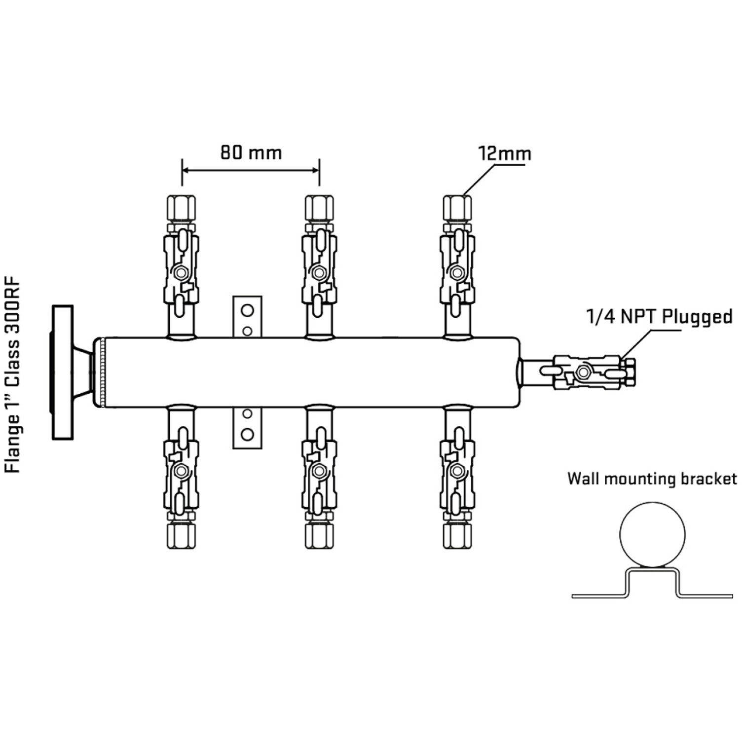 M506A030222 Manifolds Stainless Steel Double Sided