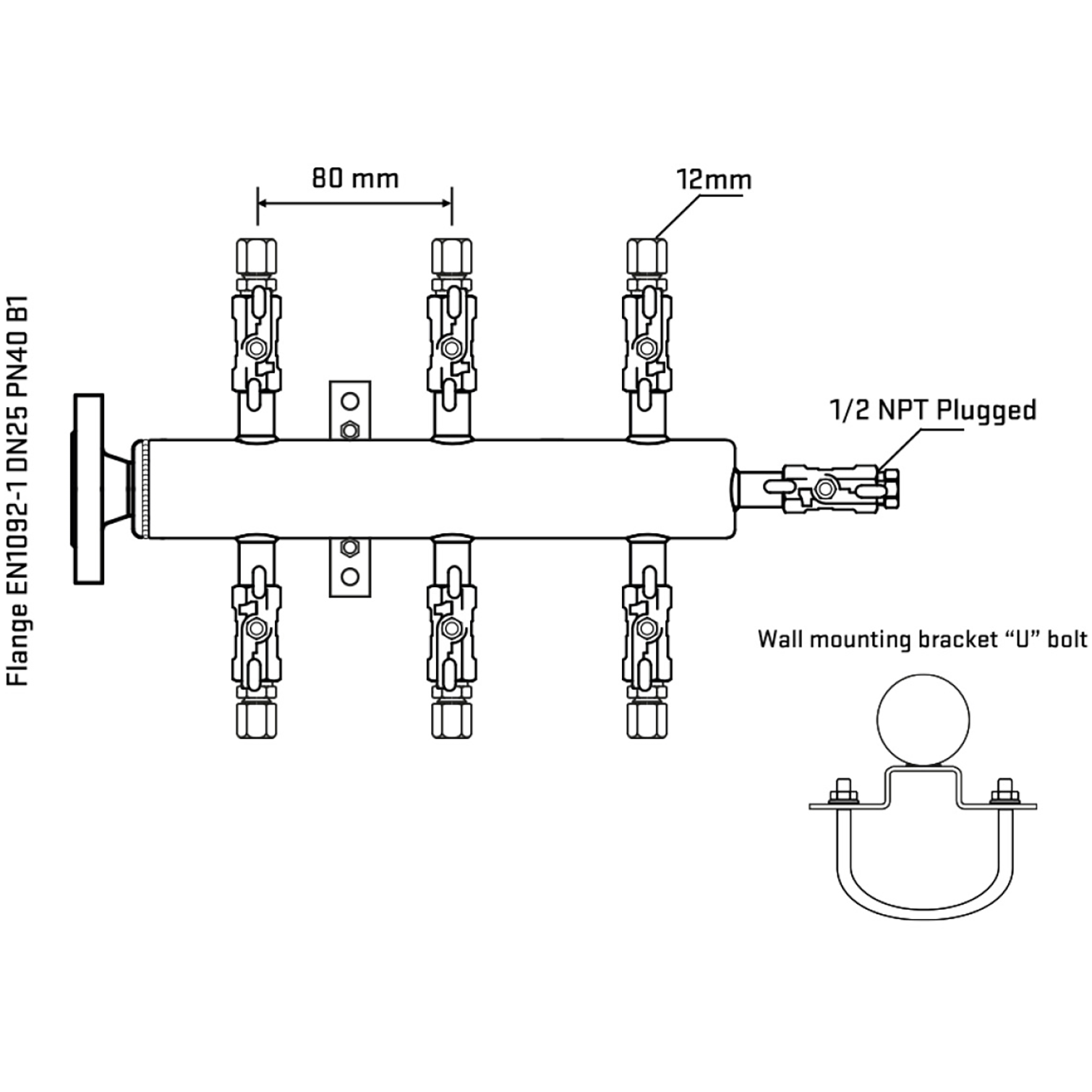 M506A030311 Manifolds Stainless Steel Double Sided