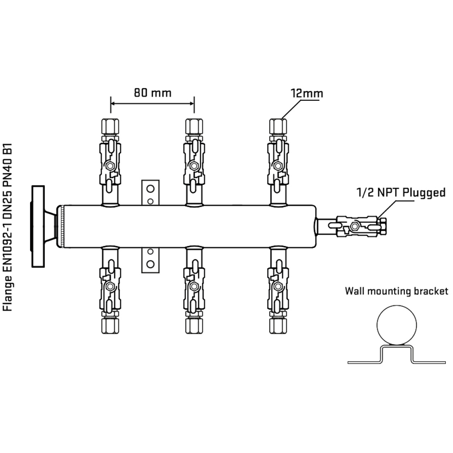 M506A030312 Manifolds Stainless Steel Double Sided