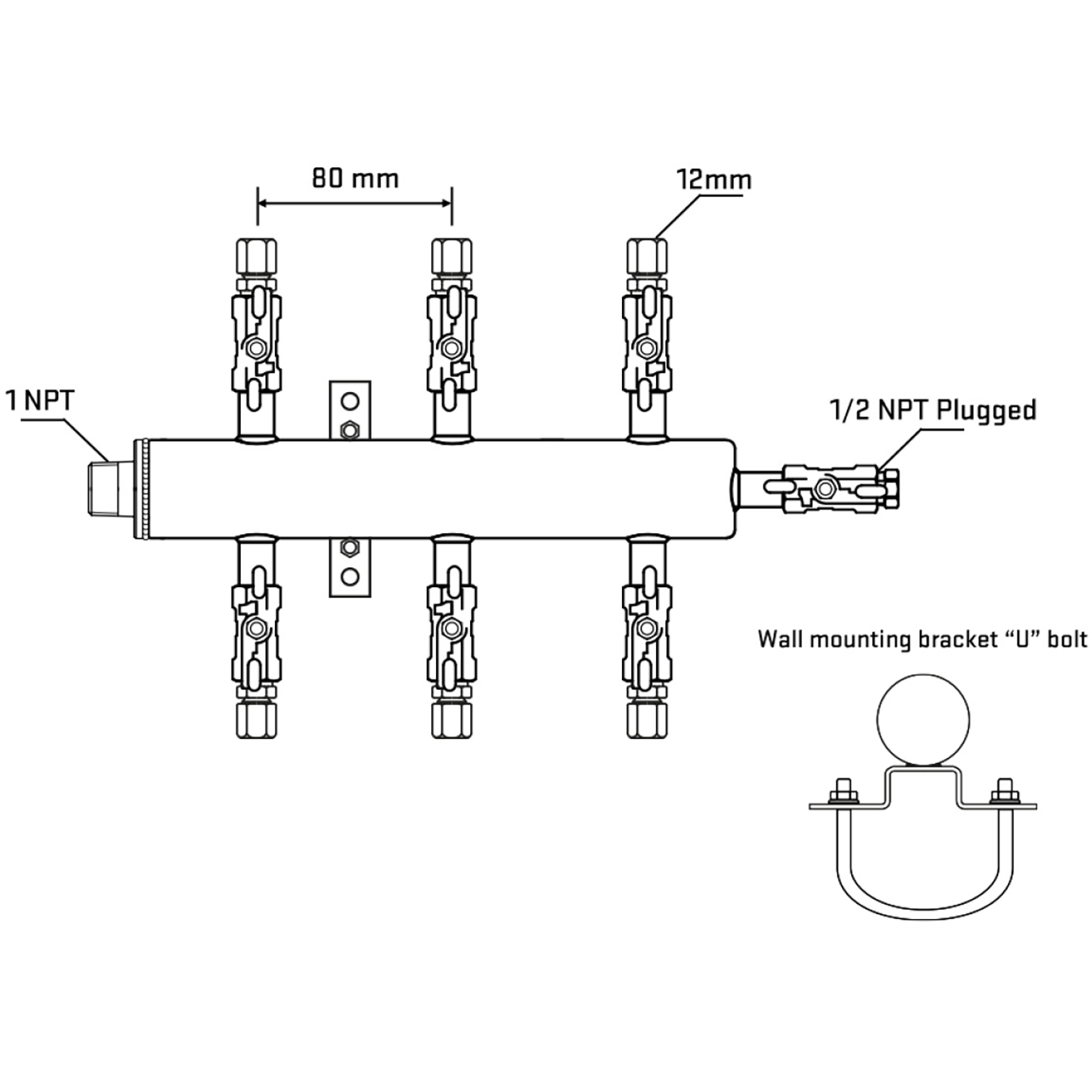 M506A030911 Manifolds Stainless Steel Double Sided