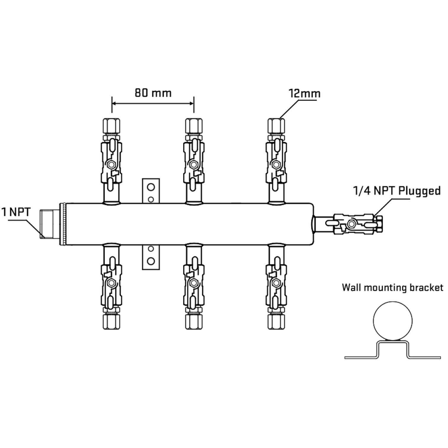 M506A031122 Manifolds Stainless Steel Double Sided