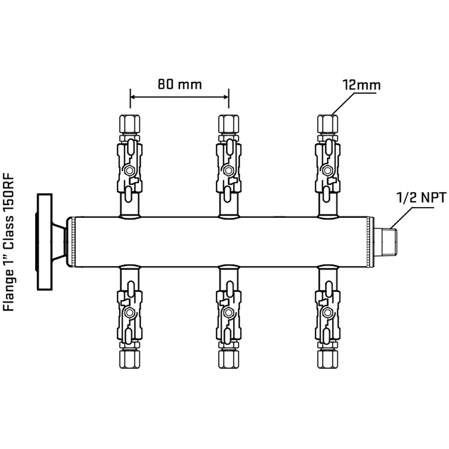 M506A040130 Manifolds Stainless Steel Double Sided