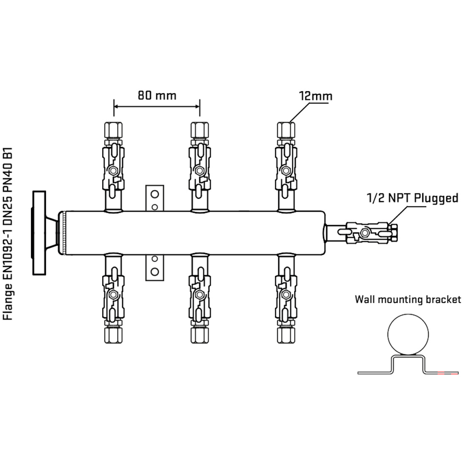 M506A040312 Manifolds Stainless Steel Double Sided