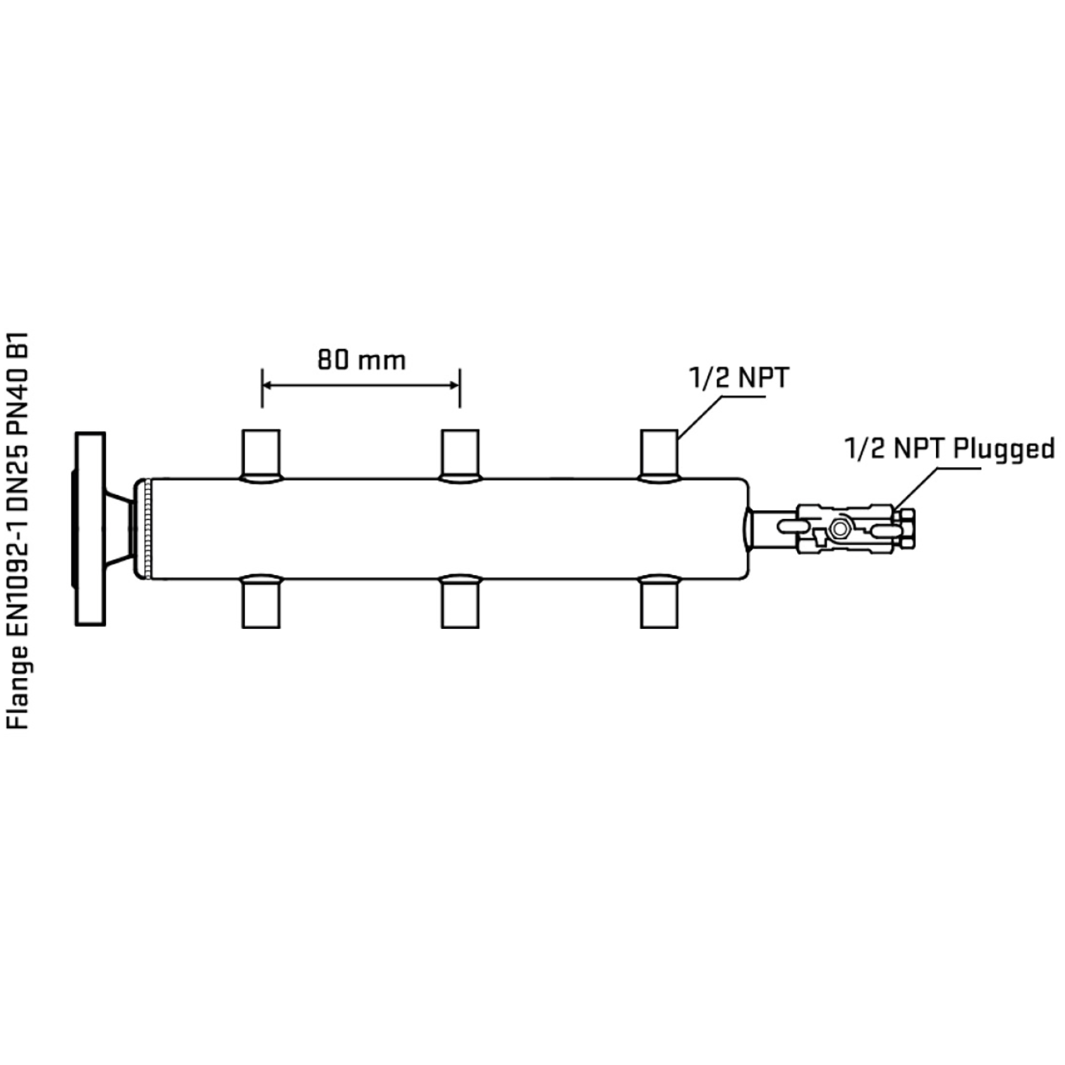 M506A060310 Manifolds Stainless Steel Double Sided