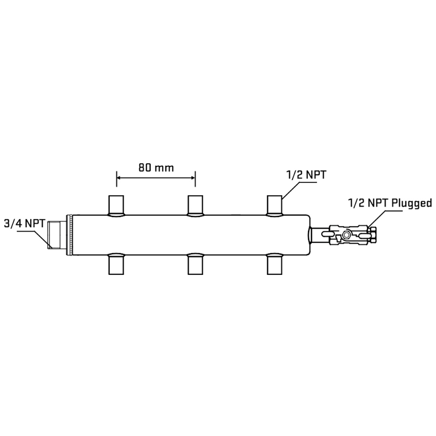 M506A061010 Manifolds Stainless Steel Double Sided