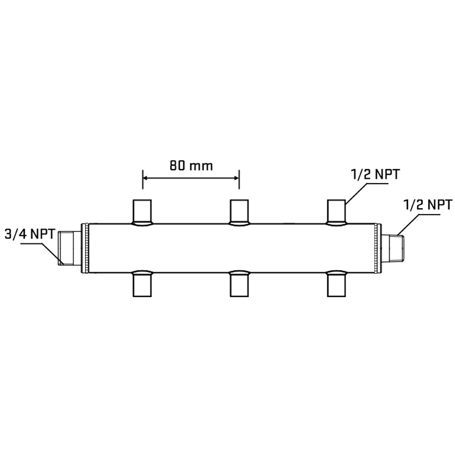 M506A061030 Manifolds Stainless Steel Double Sided