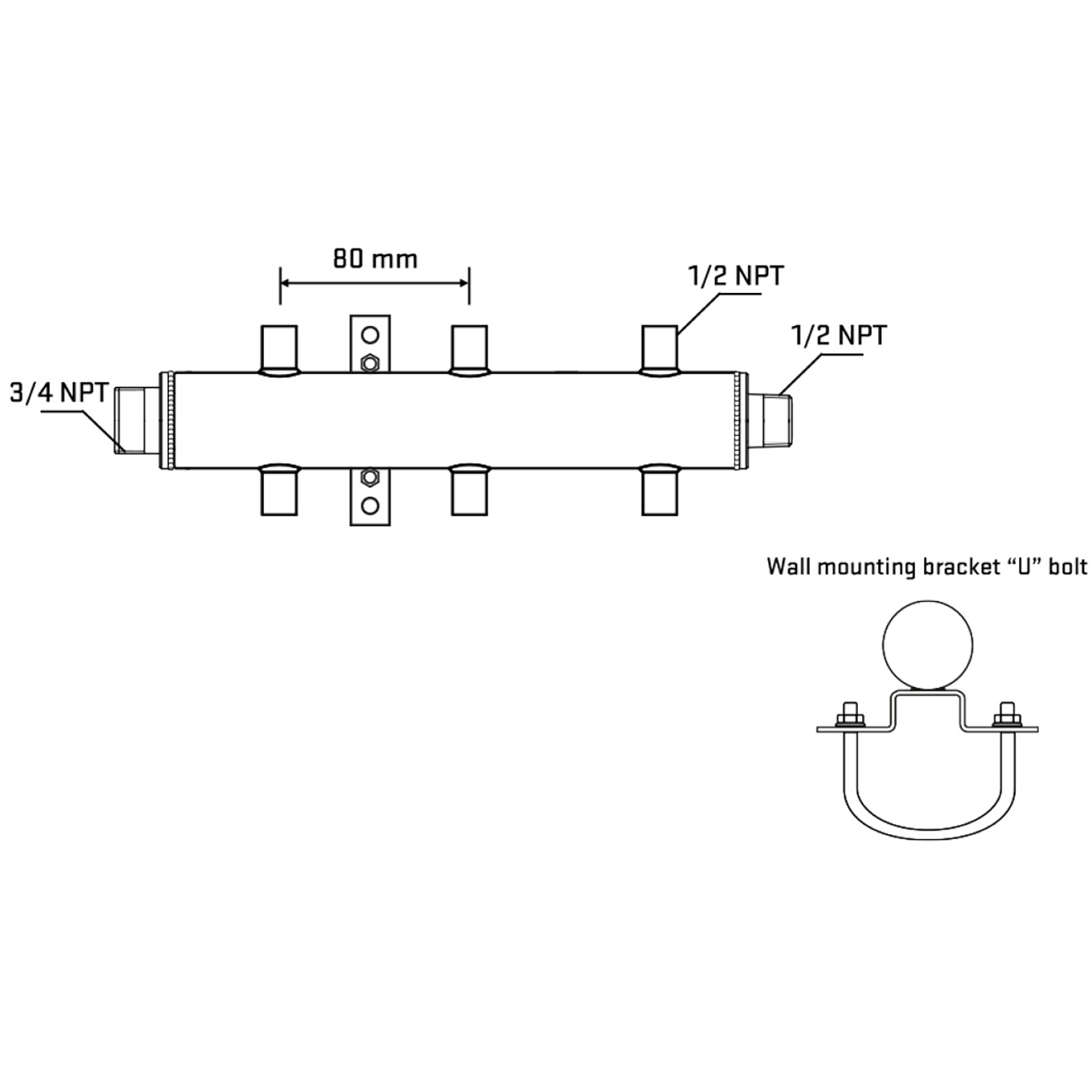 M506A061031 Manifolds Stainless Steel Double Sided